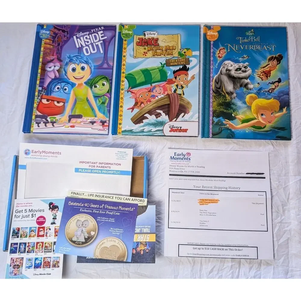 Disney Wonderful World Of Reading Lot Of 3 Hardcover Books